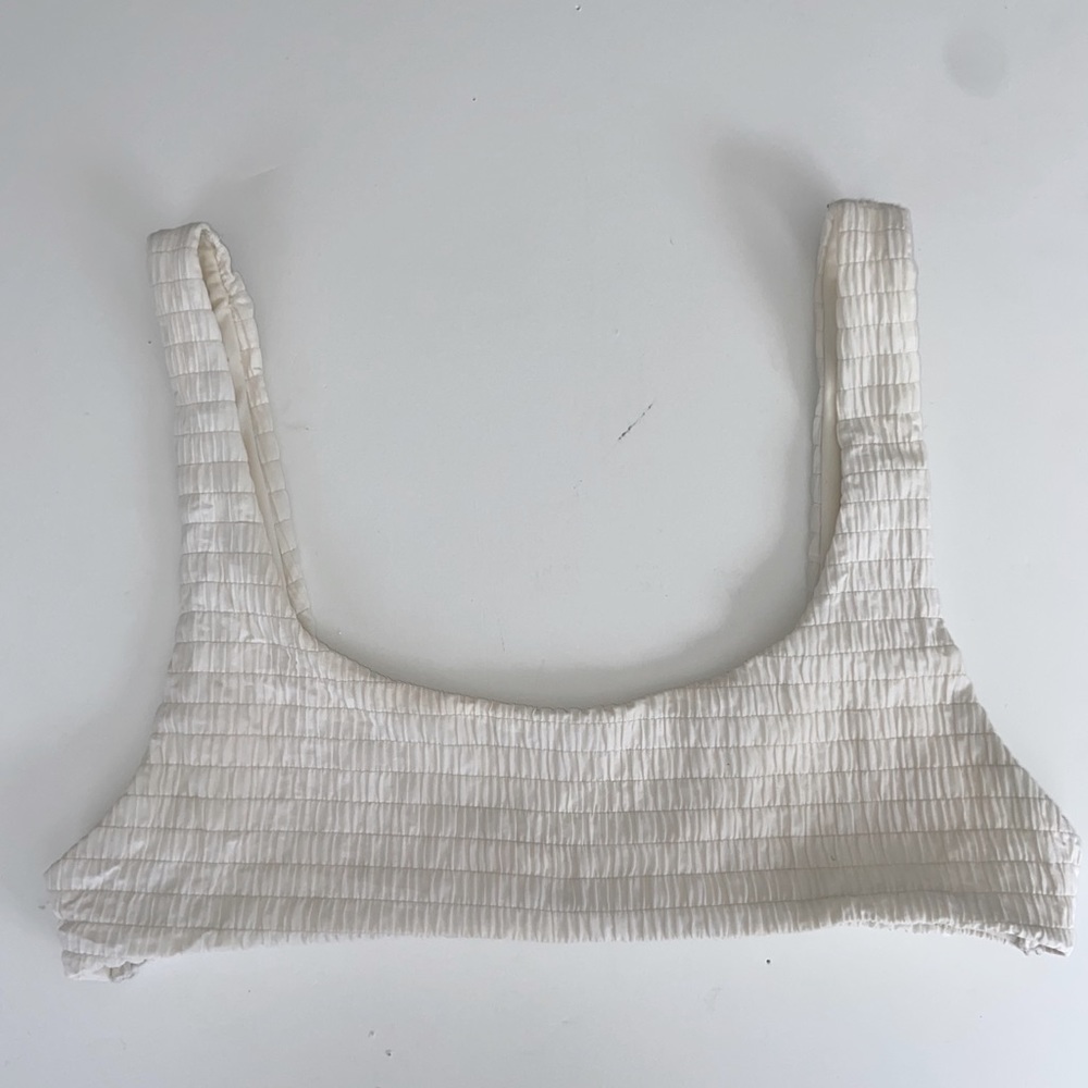TRIANGL White Smocked Bikini Set